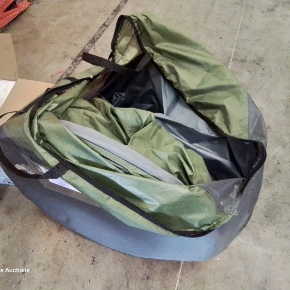 PALLET OF ASSORTED ITEMS TO INCLUDE, STAINLESS STEEL WOK SET, FRAMELESS PRINY, POP UP SHELTER, PORCELAIN TEA SET.