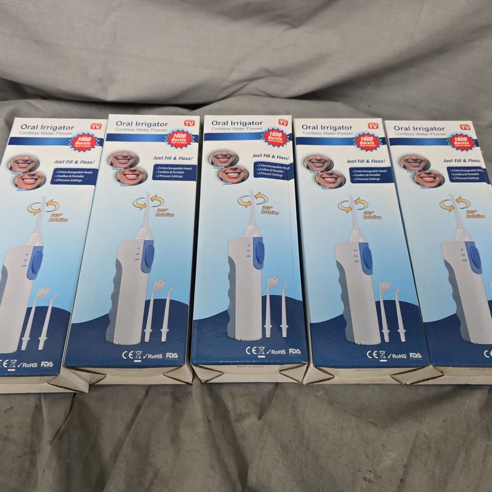 5 X BOXED AS SEEN ON TV CORDLESS ORAL IRRIGATORS