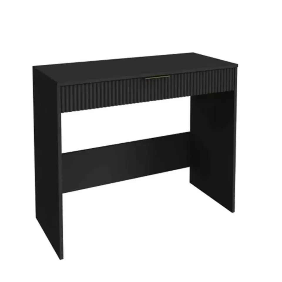 BOXED GFW RANKIN SINGLE DRAWER BLACK DRESSING TABLE (1 BOX)