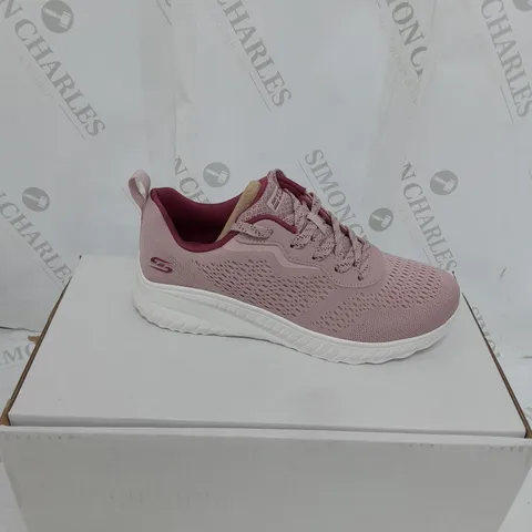 BOXED PAIR OF SKETCHERS PINK BOB SQUAD TRAINER PINK SIZE 3