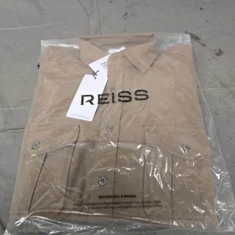 REISS TAUPE OVERSHIRT  – MEN'S, SIZE M (UK)