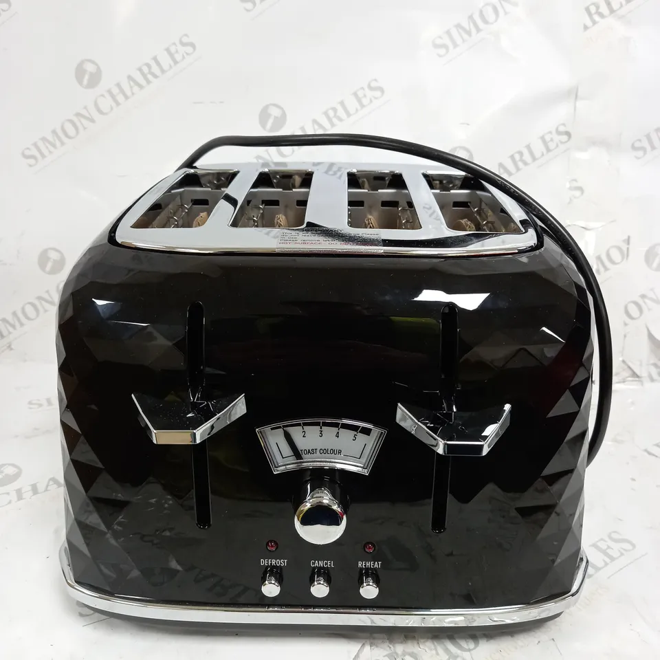 DELONGHI BRILLANTE BLACK 4 SLICE TOASTER RRP £64