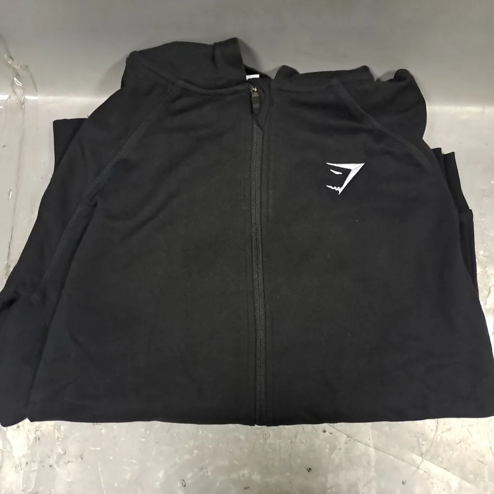 GYM SHARK LONG SLEEVE HOODIE IN BLACK SIZE SMALL