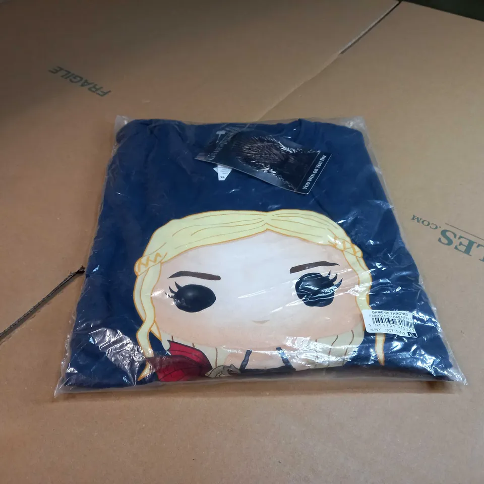PACKAGED GAME OF THRONES FUNKO POP DAENERYS NAVY T-SHIRT - XL