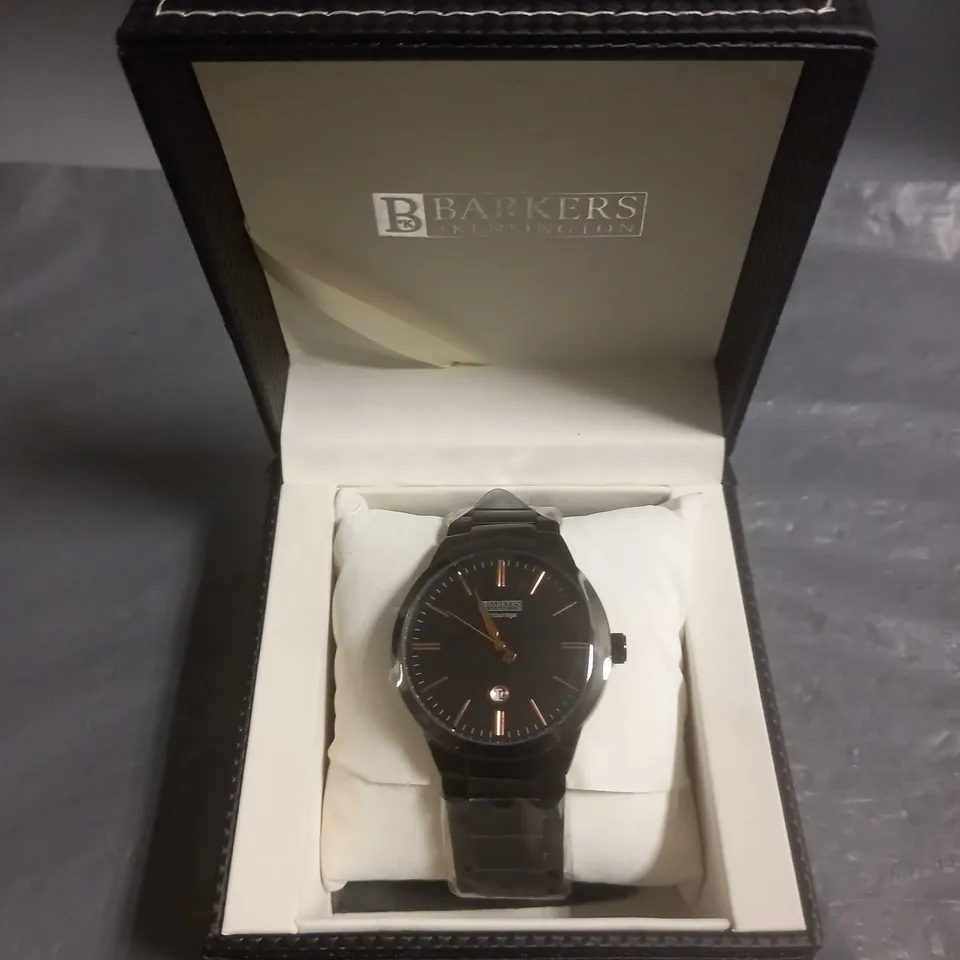 BOXED BARKERS OF KENSINGTON GENTS ENTOURAGE ROSE WATCH