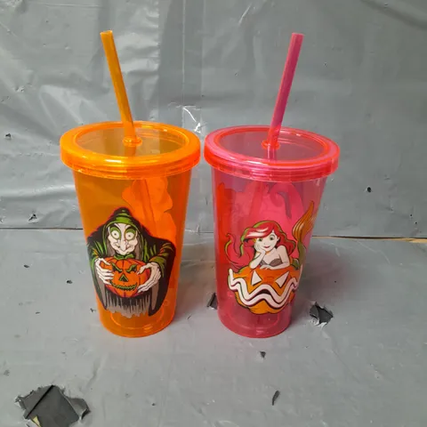 APPROXIMATELY 15 SETS OF 2 DISNEY THEMED TUMBLERS