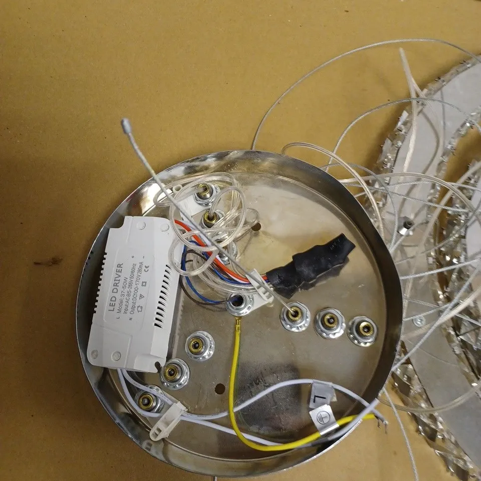 DIXUN MODERN CRYSTAL CHANDELIERS LED CHANDELIER DINING ROOM BEDROOM PENDANT LIGHTS CHANDELIER RINGS PENDANT LIGHT (COOL WHITE)