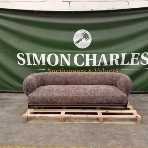 DANETTI FLORENCE MOCHA CHUNKY WEAVE 3 SEATER SOFA