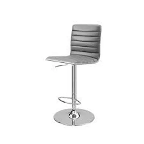 BOXED COLBY HIGH BACK PU BARSTOOL GREY