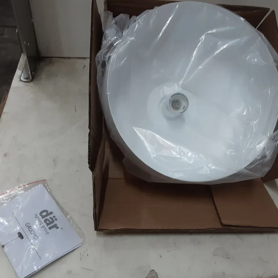 BOXED DÄR GAUCHO 1LT PENDANT WHITE FINISH
