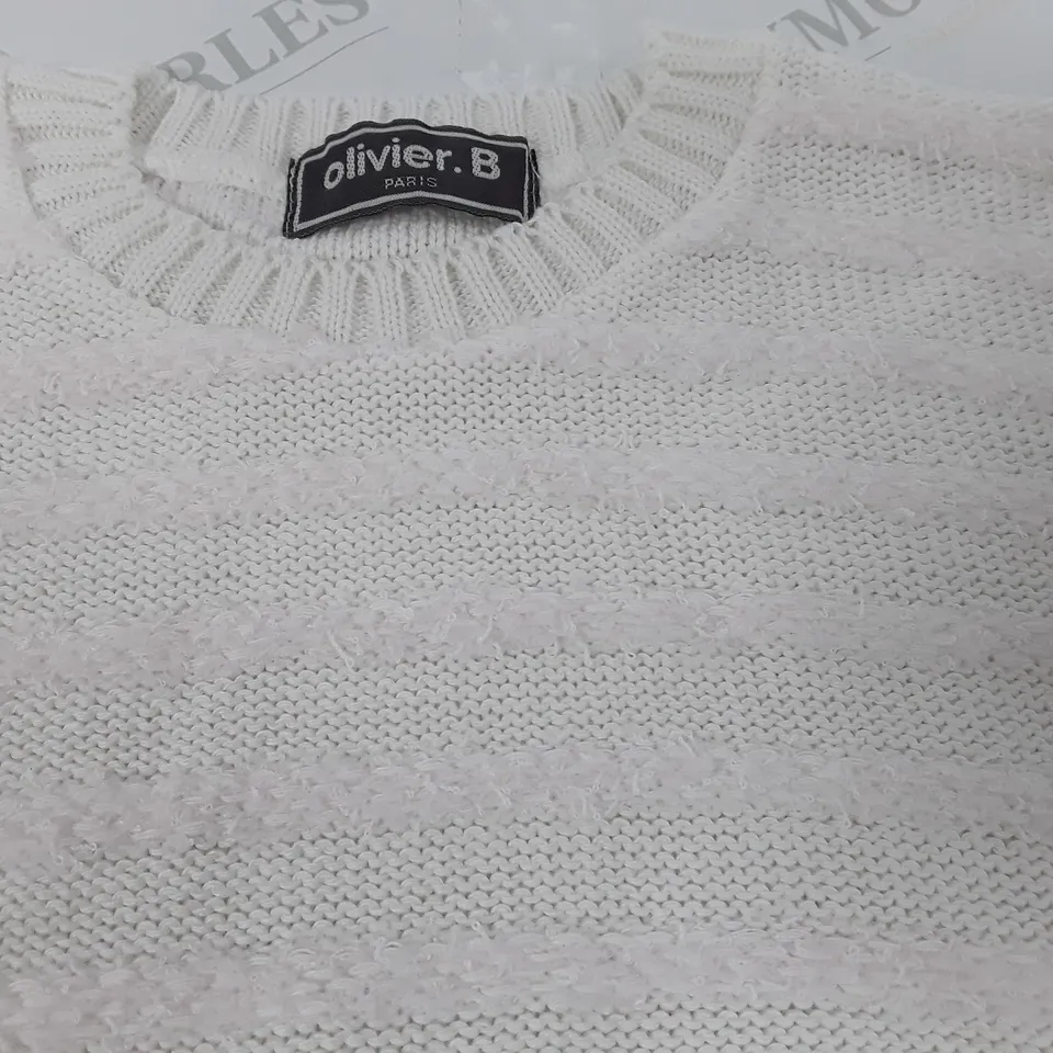 LARGE QUANTITY OF OLIVER B STRIPE KNIT JUMPERS - SIZE UNSPECIFIED 