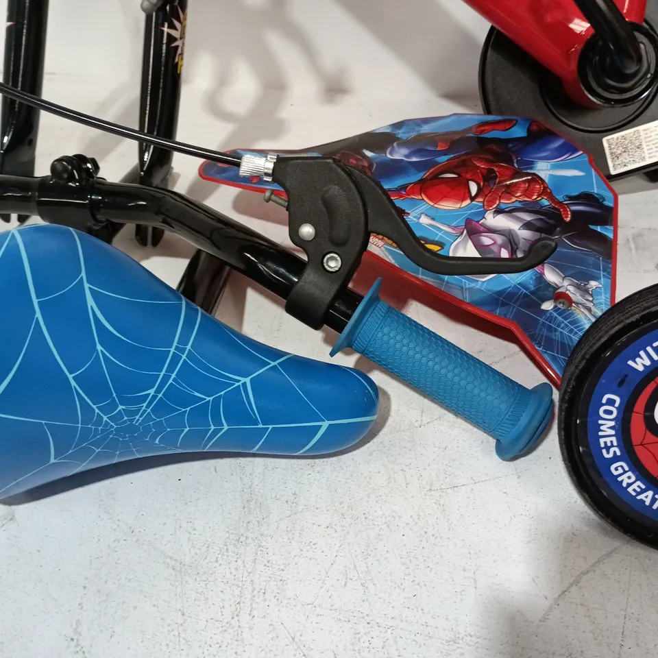 UNBOXED SPIDERMAN THEMED KIDS BIKE IN RED