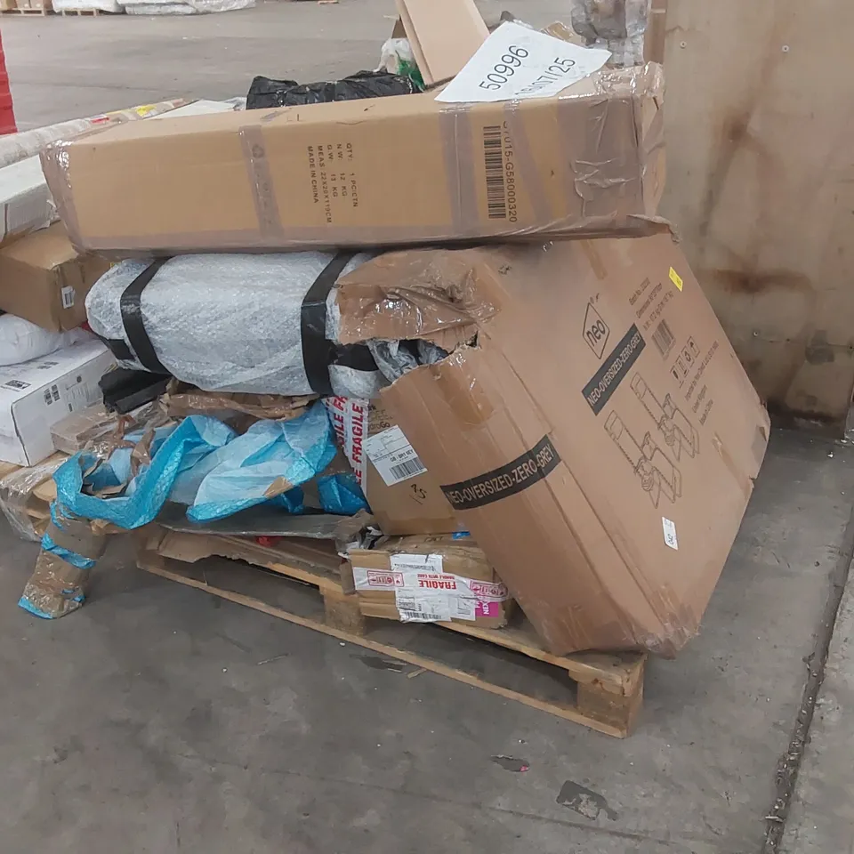 PALLET OF ASSORTED FURNITURE PARTS 