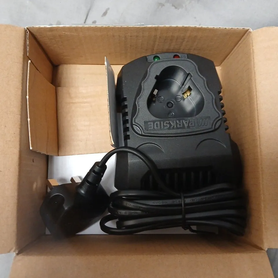 BOXED PARKSIDE CHARGER A.4A (MISSING BATTERY)