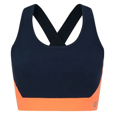BRAND NEW DARE 2B SPORTS BRA SWIFT II IN MOONLIGHT DENIM/LIVE WIRE  - UK 10