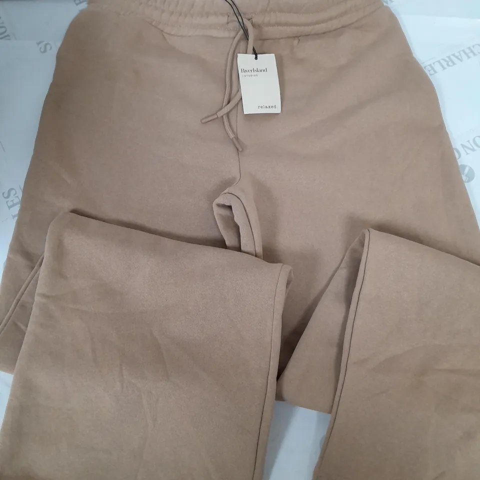 RIVER ISLAND RELAXED OGGERS IN CAMEL - UK  M