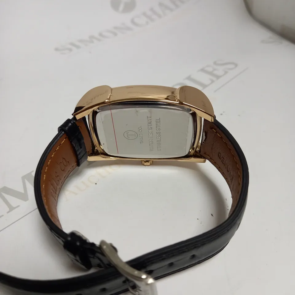 MENS TALIS CO WATCH – MOON PHASE MOVEMENT – SUB DIAL – GENUINE LEATHER STRAP