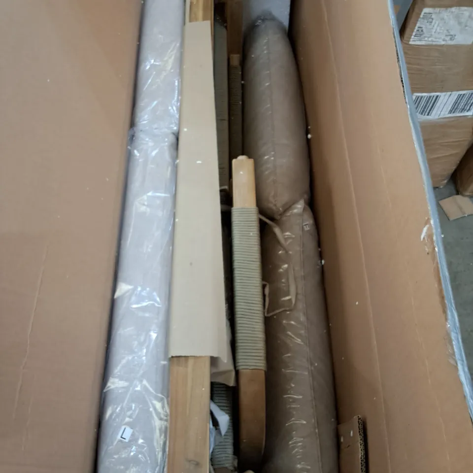BOXED OUTDOOR SOFA FROM MICHELLE KEEGAN RANGE IN OAK NATURAL - 1 BOX