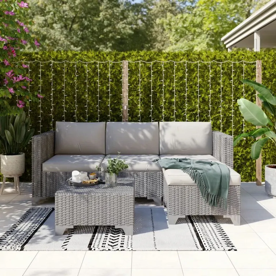 BOXED ELAYATHAMBY RATTAN 4-PERSON SEATING SET - 2 BOXES