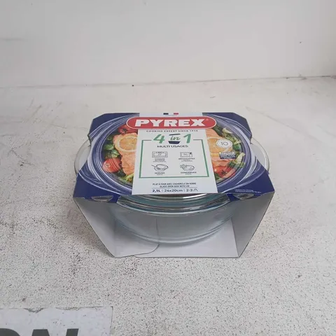 PYREX 4 IN 1 GLASS OVEN DISH WITH LID 2.1L