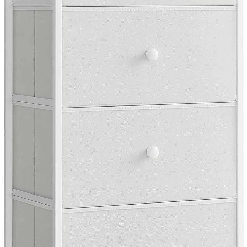 BOXED SONGMICS CHEST OF DRAWERS BEDROOM - WHITE/OAK