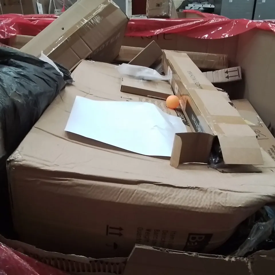 PALLET OF ASSORTED HOUSEHOLD GOODS AND PRODUCTS TO INCLUDE;POPUP TENT,GYMNASTICS AIR MAT,HEDGE TRIMMER