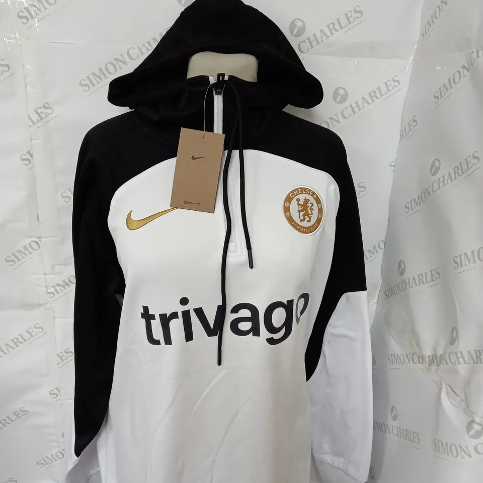 CHELSEA FC 1/4 ZIP TRAINING HOODIE SIZE M