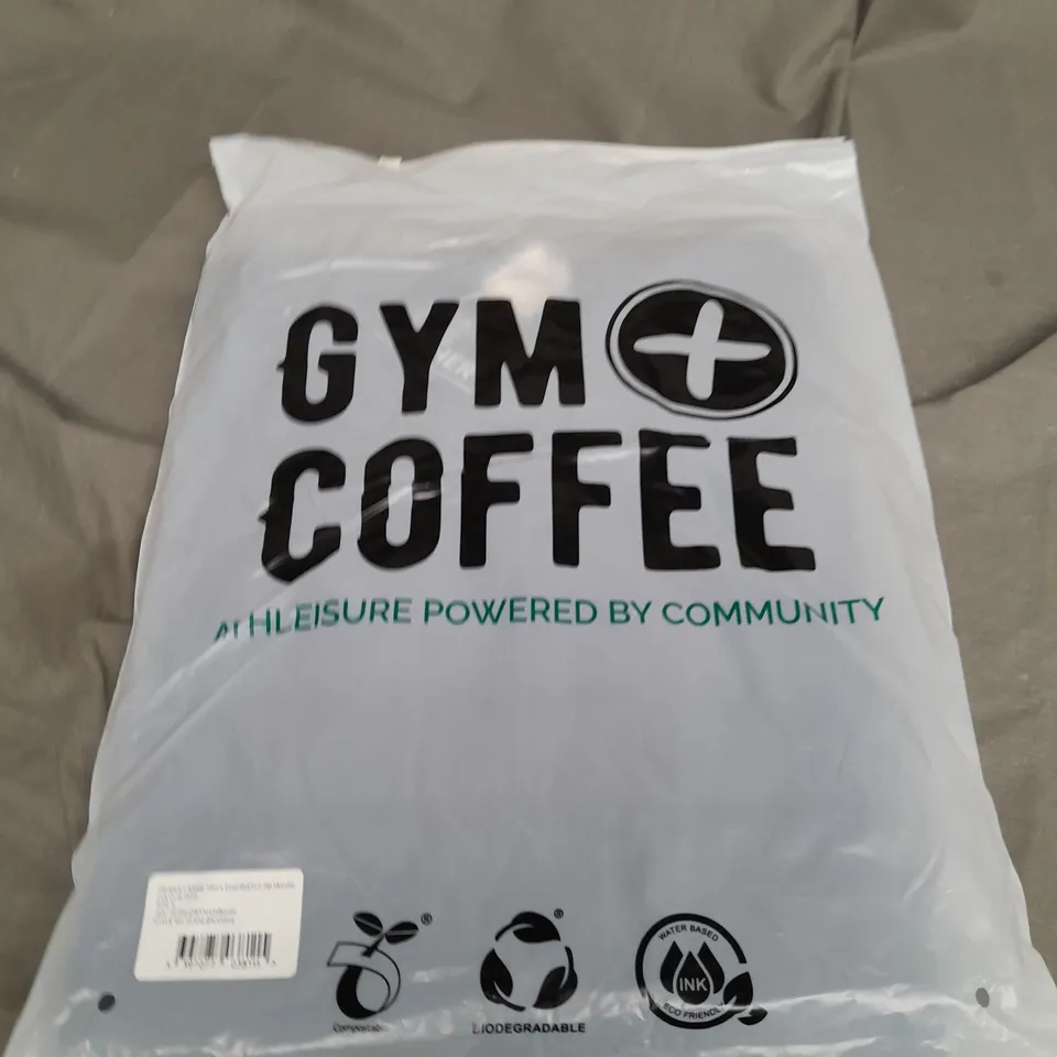 SEALED GYM+COFFEE MENS ESSENTIAL FULL ZIP HOODIE SIZE S