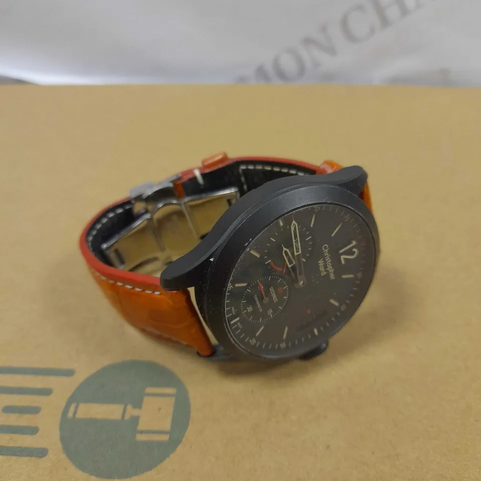 CHRISTOPHER WARD CHRONOGRAPH STRAP WATCH