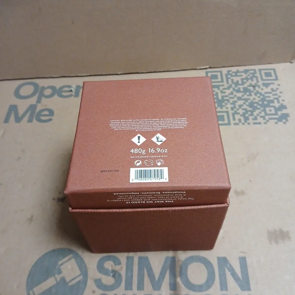 MOLTON BROWN LONDON ROSA ABSOLUTE THREE WICK CANDLE, 480 G – BOXED