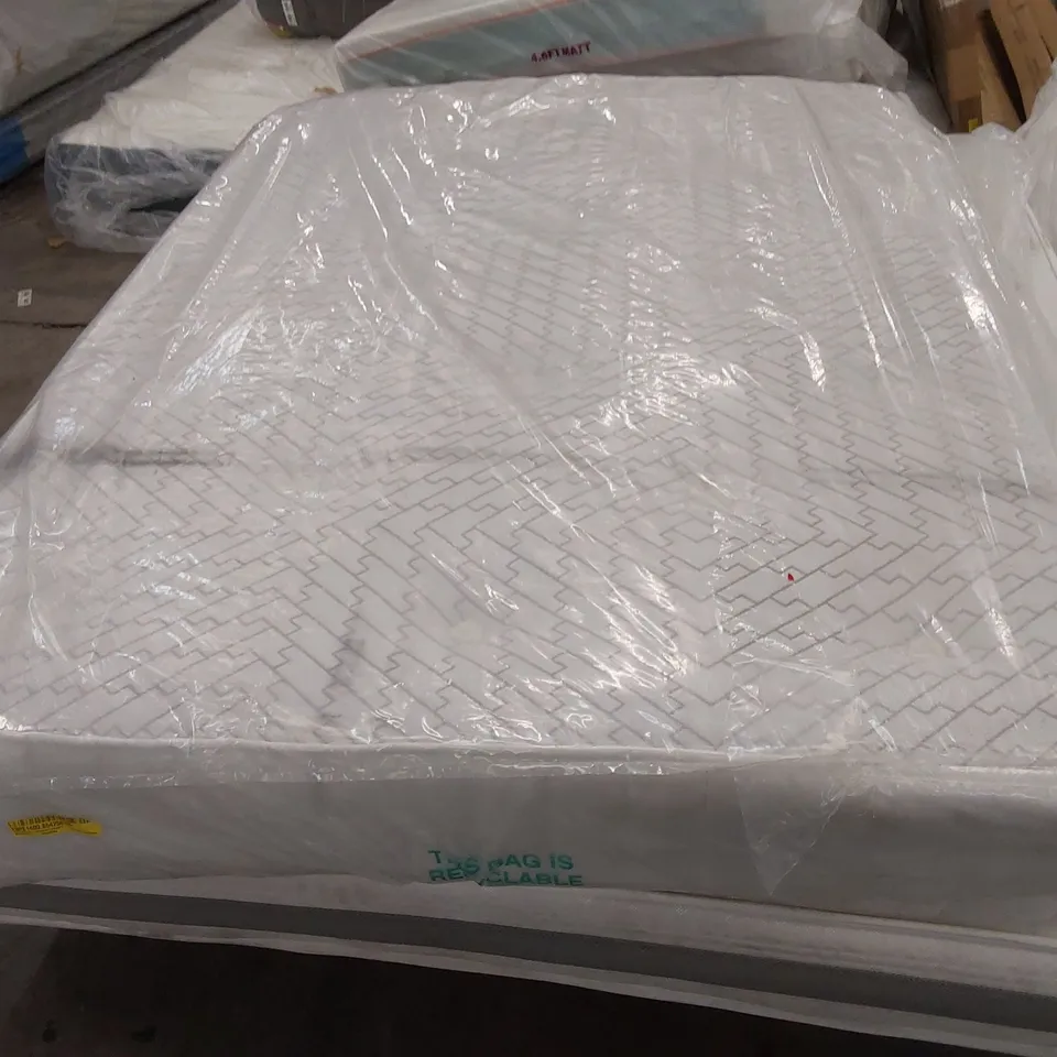 QUALITY BAGGED ELMHURST LUXURY LAMBSWOOL NATURAL ORTHOPAEDIC 4'6" DOUBLE SIZED MATTRESS