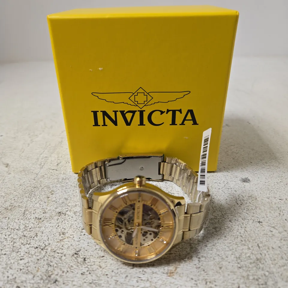 INVICTA SKELETON WATCH – GOLD-TONE 