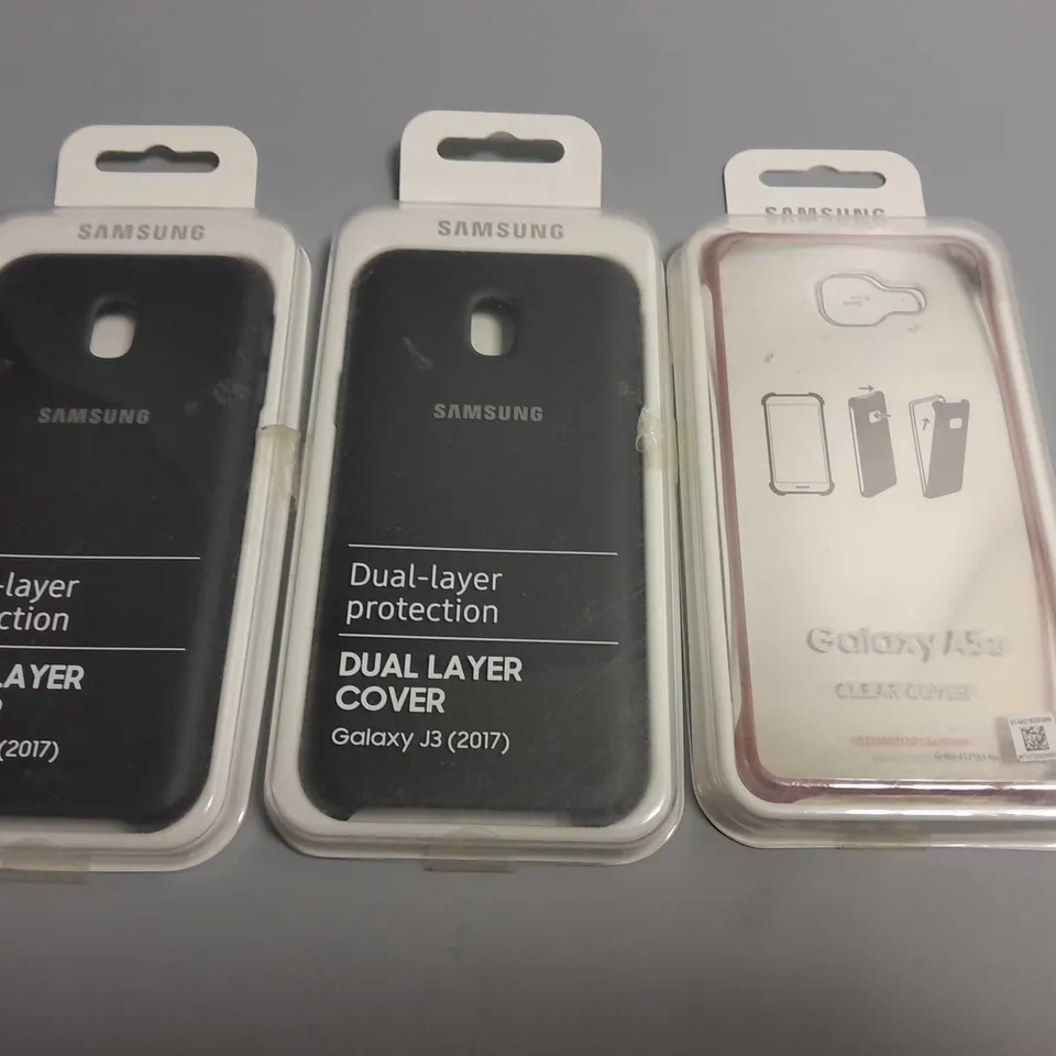 LOT OF 3 SAMSUNG MOBILE PHONE CASES FOR GALAXY J3 2017 AND A56