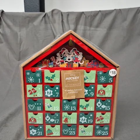 DISNEY MICKEY MOUSE WOODEN ADVENT CALENDAR