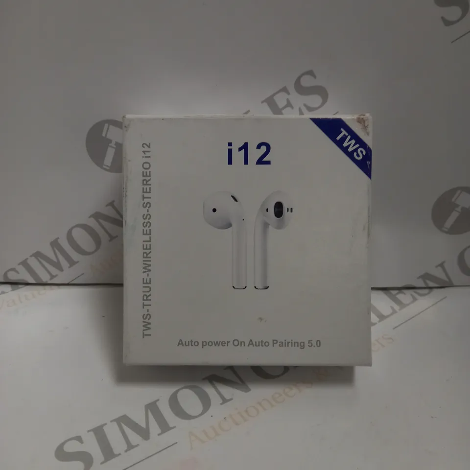 BOXED TWS I12 WIRELESS EARPHONES WHITE 