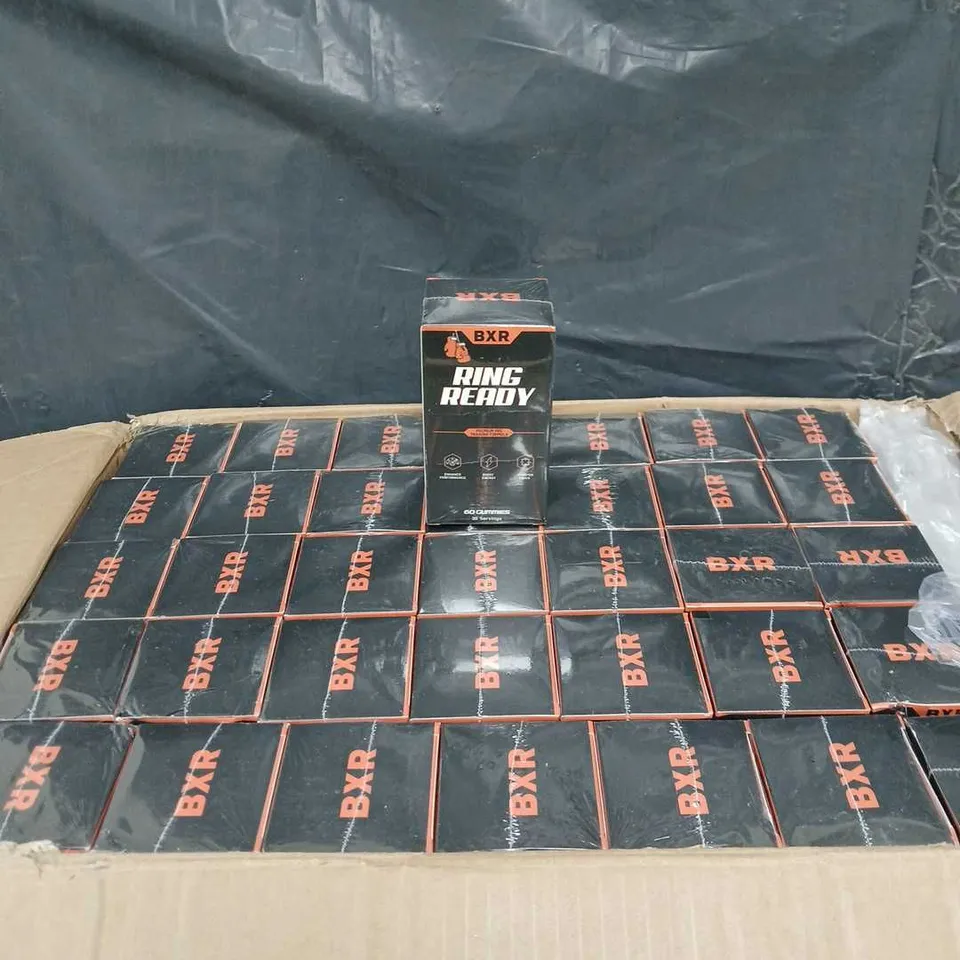 BOX OF APPROXIMATELY 75 SEALED BOXES OF BXR RING READY FOOD SUPPLEMENT GUMMIES - 60 GUMMIES PER BOX 