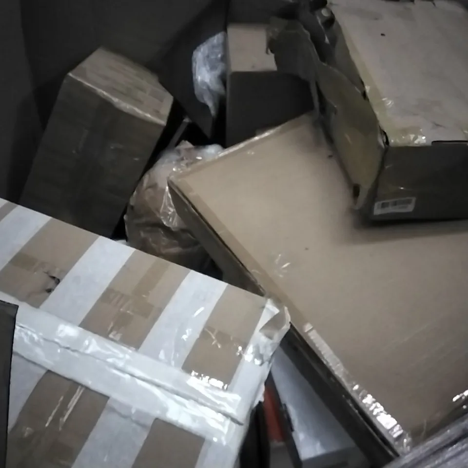 PALLET OF ASSORTED ITEMS INCLUDING RAS TP STEERING WHEEL, TOP STRONG MULTIFUNCTIONAL FOOD PROCESSOR, BFULL POPUP TENT, AAW TOILET SEAT COVER, TROTRONIC AIR PURIFIER 