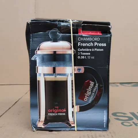 BODUM CHAMBORD FRENCH PRESS COFFEE MAKER – 0.35 L (3-CUP) – BOXED