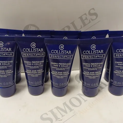BOX OF 10 X 15ML COLLISTAR PERFECTA PLUS FACE AND NECK PERFECTION CREAM