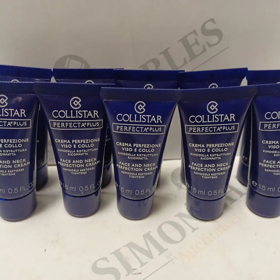 BOX OF 10 X 15ML COLLISTAR PERFECTA PLUS FACE AND NECK PERFECTION CREAM