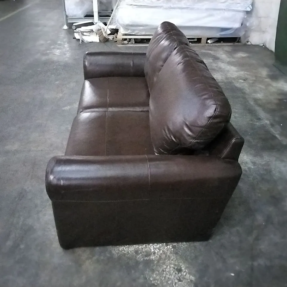 QUALITY DESIGNER ROSEN SOFÁ IBIZA CHOCOLATE BROWN LEATHER TWO-SEATER SOFA