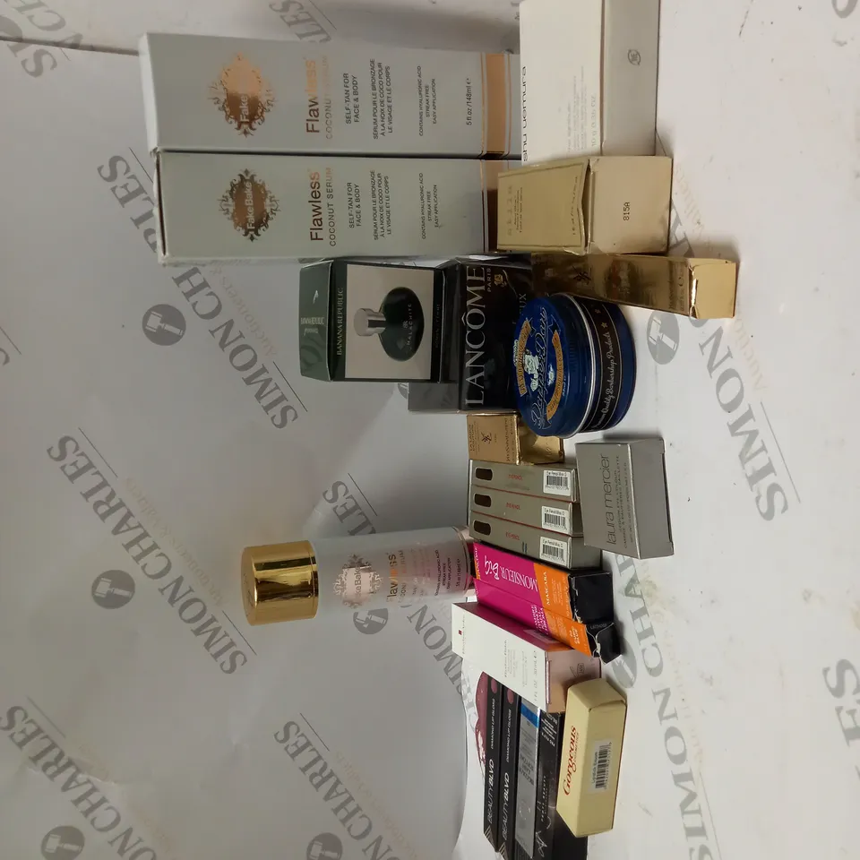 LOT OF APPROX 20 TO INCLUDE FAKEBAKE FLAWLESS COCONUT SERUM , FENTY BEAUTY CONCEALER , ETC