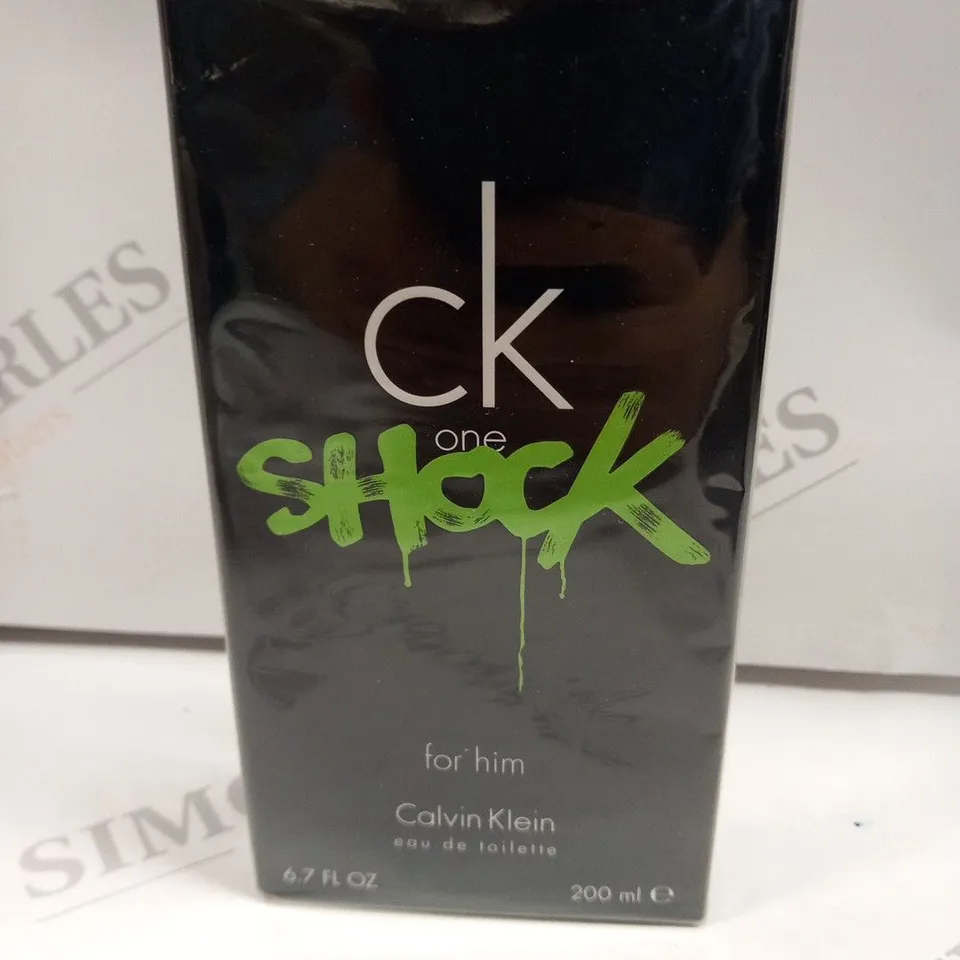 BOXED AND SEALED CK ONE SHOCK FOR HIM CALVIN KLEIN EAU E TOILETTE 200ML