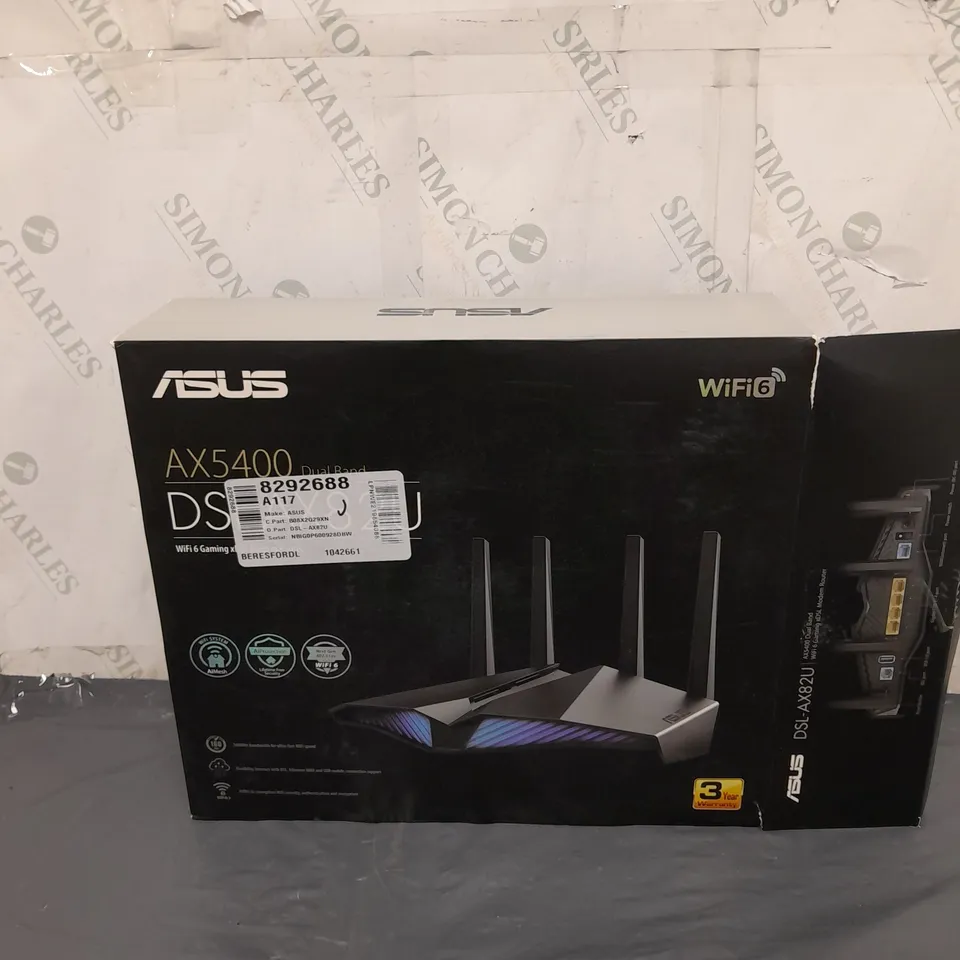 BOXED ASUS AX5400 DUAL BAND GAMING MODEM ROUTER 