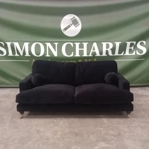 QUALITY DESIGNER SOLACE+CO 3 SEATER BLACK VELVET