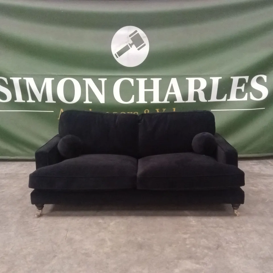 QUALITY DESIGNER SOLACE+CO 3 SEATER BLACK VELVET