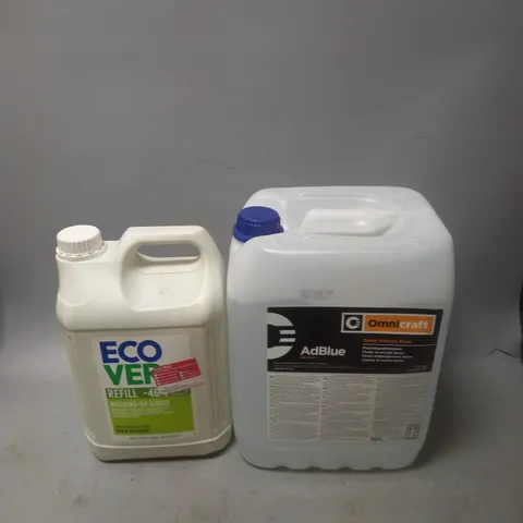 2 HOUSEHOLD ITEMS TO INCLUDE OMNICRAFT DIESEL EXHAUST FLUID, AND ECOVER WASHING UP LIQUID 