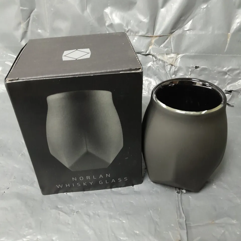 BOXED NORLAN WHISKY GLASS IN BLACK