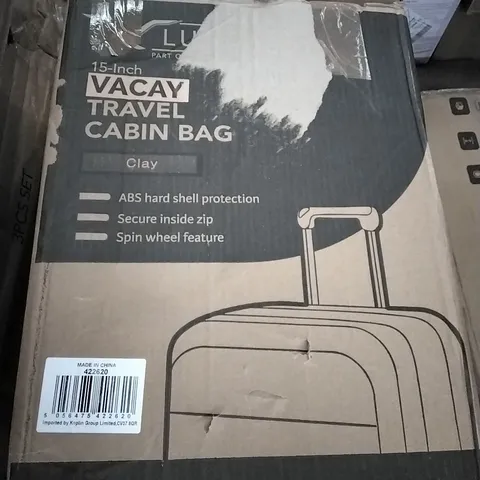BOXED 15INCH VACAY TRAVEL CABIN BAG CLAY