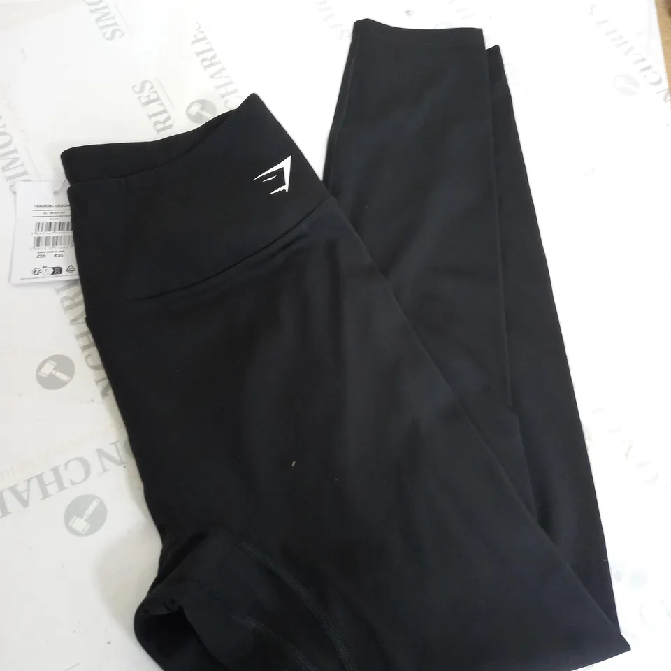 BLACK GYMSHARK LEGGINGS SIZE XL